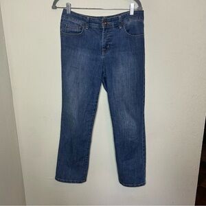 Bandolino Blue Straight Jeans Classic Style Mandie Size 8 Petite